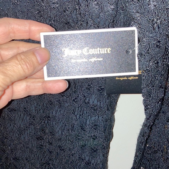 JUICY COUTURE BLACK EYELET PAIGE MIDI DRESS. RET $268. GORGEOUS! NWT. - Picture 6 of 16